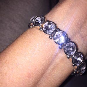 Clear Rhinestone Stretch Braclet